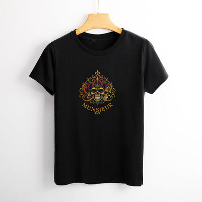 Munsieur Women's T-shirt "Mardi Gras" Designer Streetwear for Her Embroidered