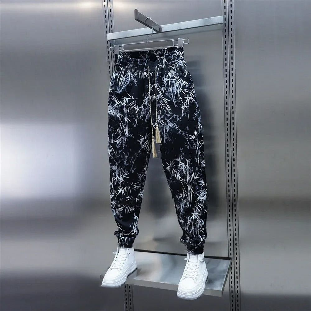 Men's Summer Loose fit Floral Patterned Casual Harem Pants
