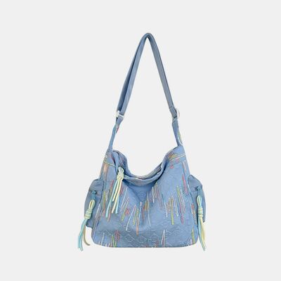 Contrast Texture Shoulder Bag - Munsieur