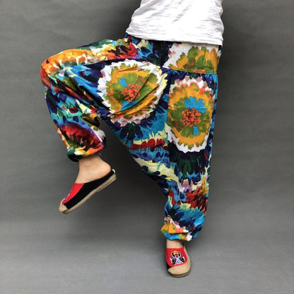 Trendy Plus Size Loose Lantern Men's Large Crotch Pants