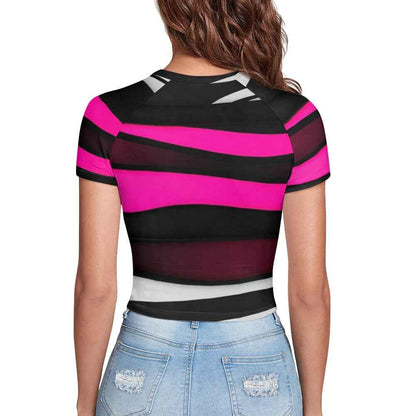 Tight cropped navel-baring T-shirt