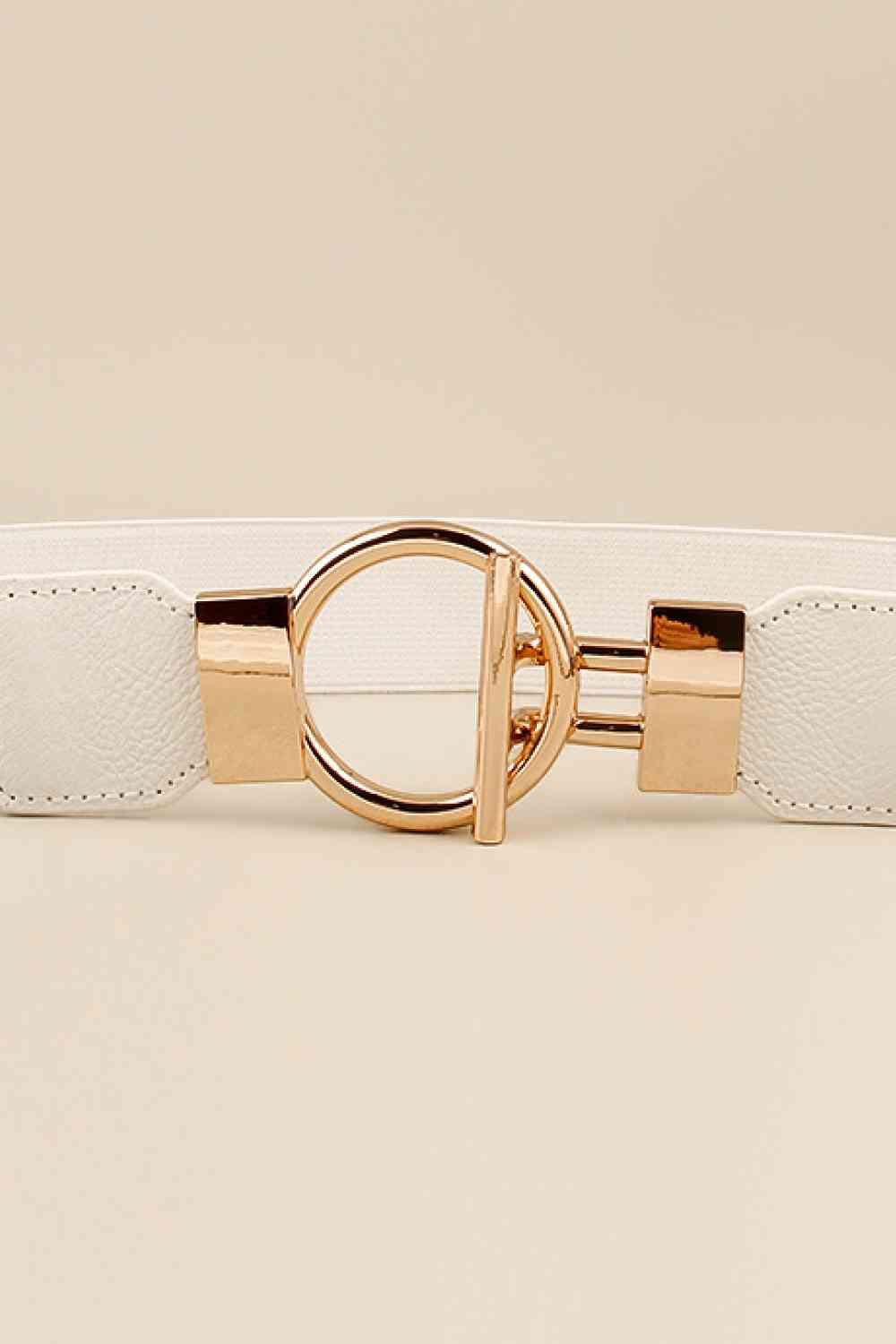 Circle Shape Buckle Zinc Alloy Buckle PU Leather Belt - Munsieur