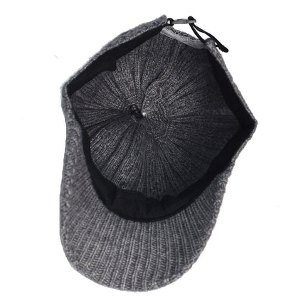 Knitting Wool Baseball Cap Korean Warm Solid Color Light Plate Peaked Hat