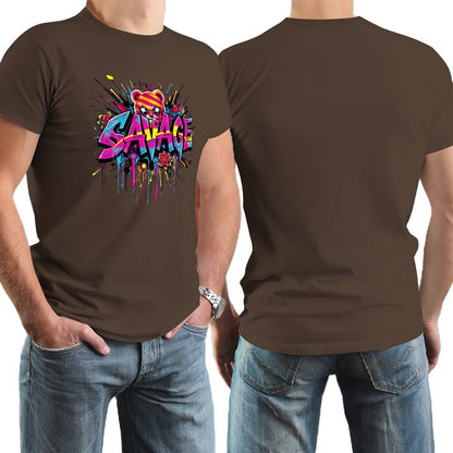 Tee for Men – "Savage" Graphic Streetwear Crown Co.