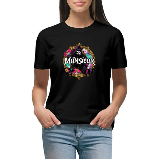 Women's T-shirt Munsieur Brand Streetwear Skater Design Skateboarding