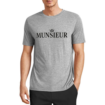 Munsieur Summer Signature Tee for Men Cotton Comfortable