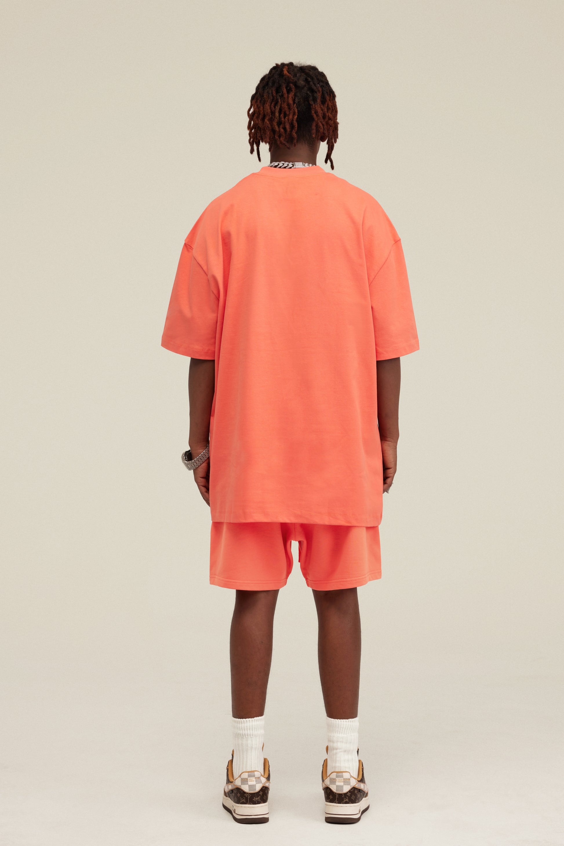 305GSM Unisex FOG Earth-Tone 20-Color Drop-Shoulder T-shirt Orange