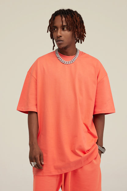 305GSM Unisex FOG Earth-Tone 20-Color Drop-Shoulder T-shirt Orange