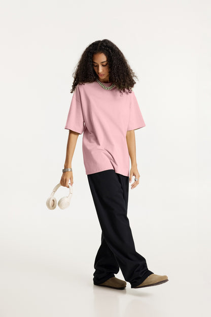 235GSM Women's 30-Color 4-Way Stretch Low-Shrink T-shirt Pink