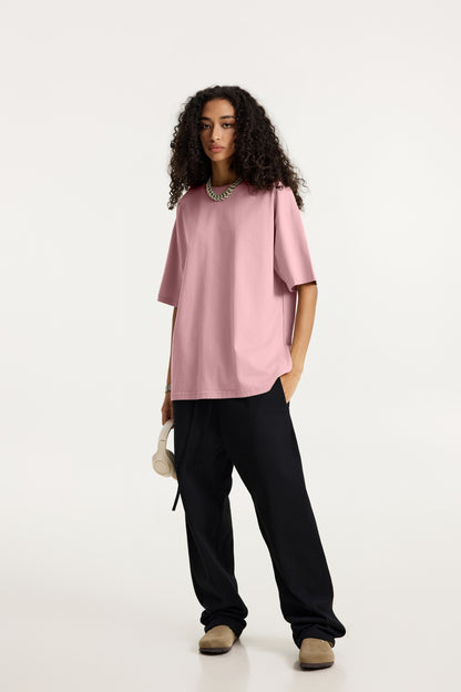 235GSM Women's 30-Color 4-Way Stretch Low-Shrink T-shirt Pink