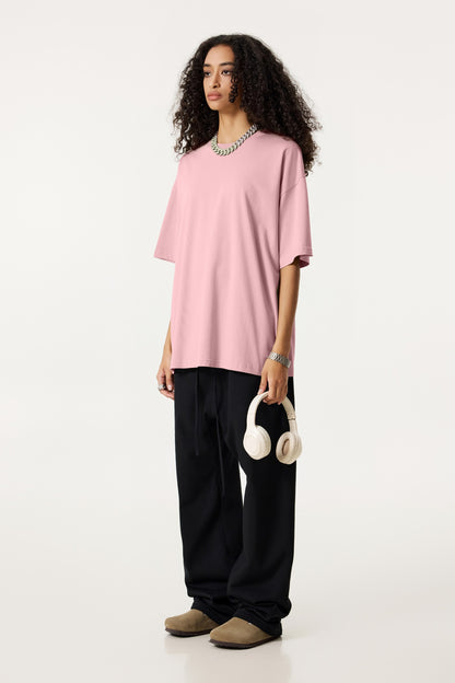 235GSM Women's 30-Color 4-Way Stretch Low-Shrink T-shirt Pink