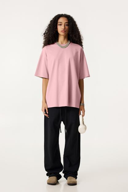 235GSM Women's 30-Color 4-Way Stretch Low-Shrink T-shirt Pink