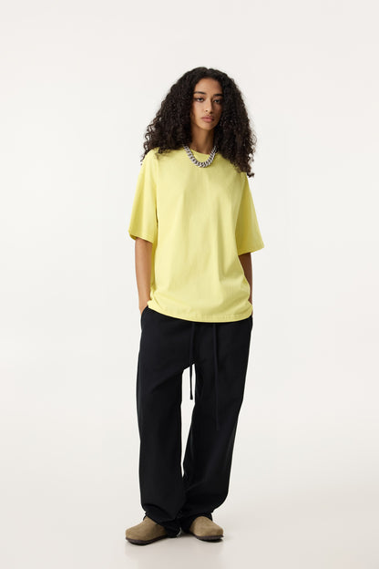 235GSM Women's 30-Color 4-Way Stretch Low-Shrink T-shirt Yellow