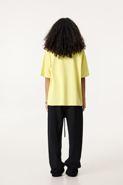 235GSM Women's 30-Color 4-Way Stretch Low-Shrink T-shirt Yellow