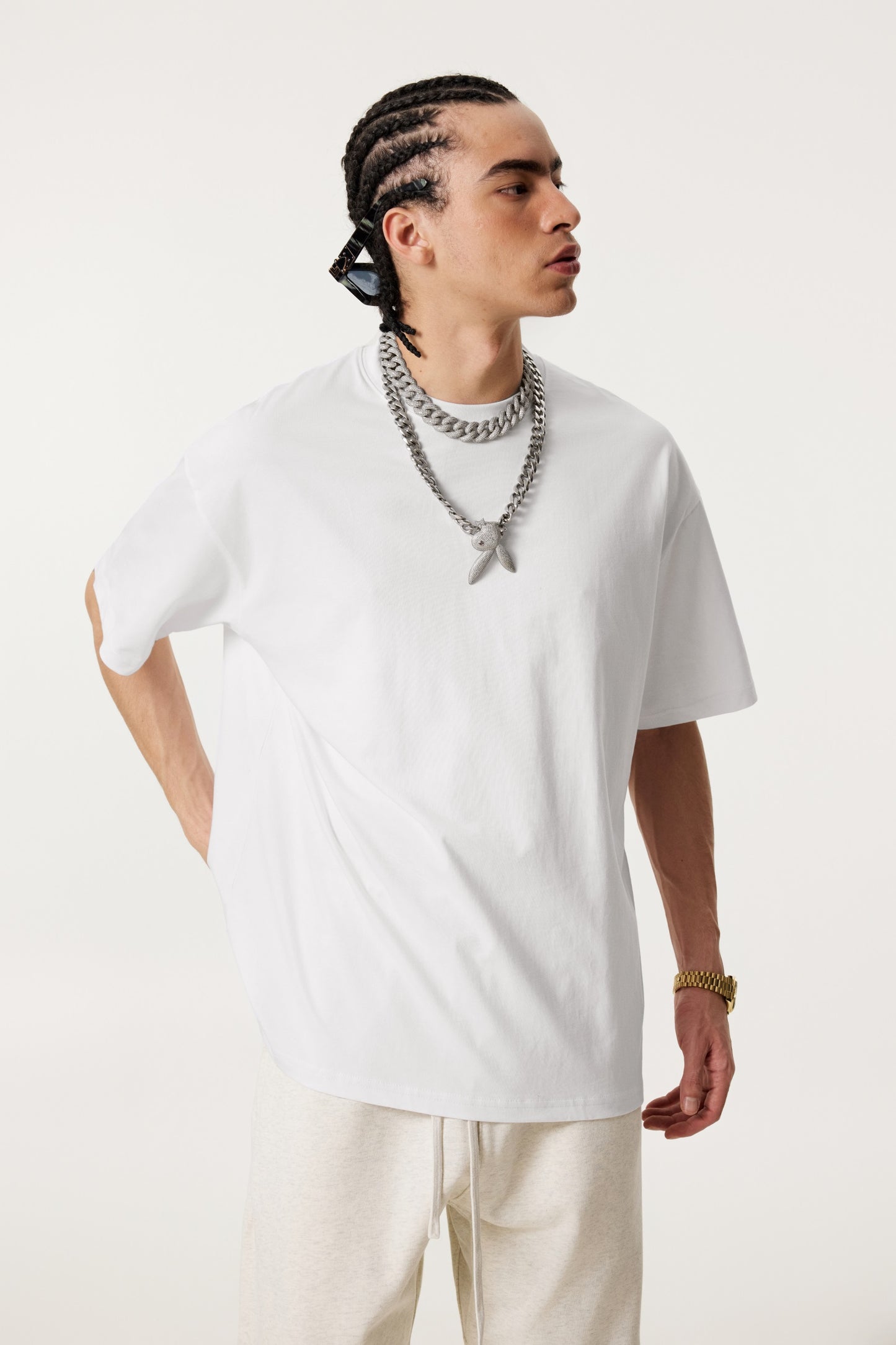 235GSM Women's 30-Color 4-Way Stretch Low-Shrink T-shirt  White