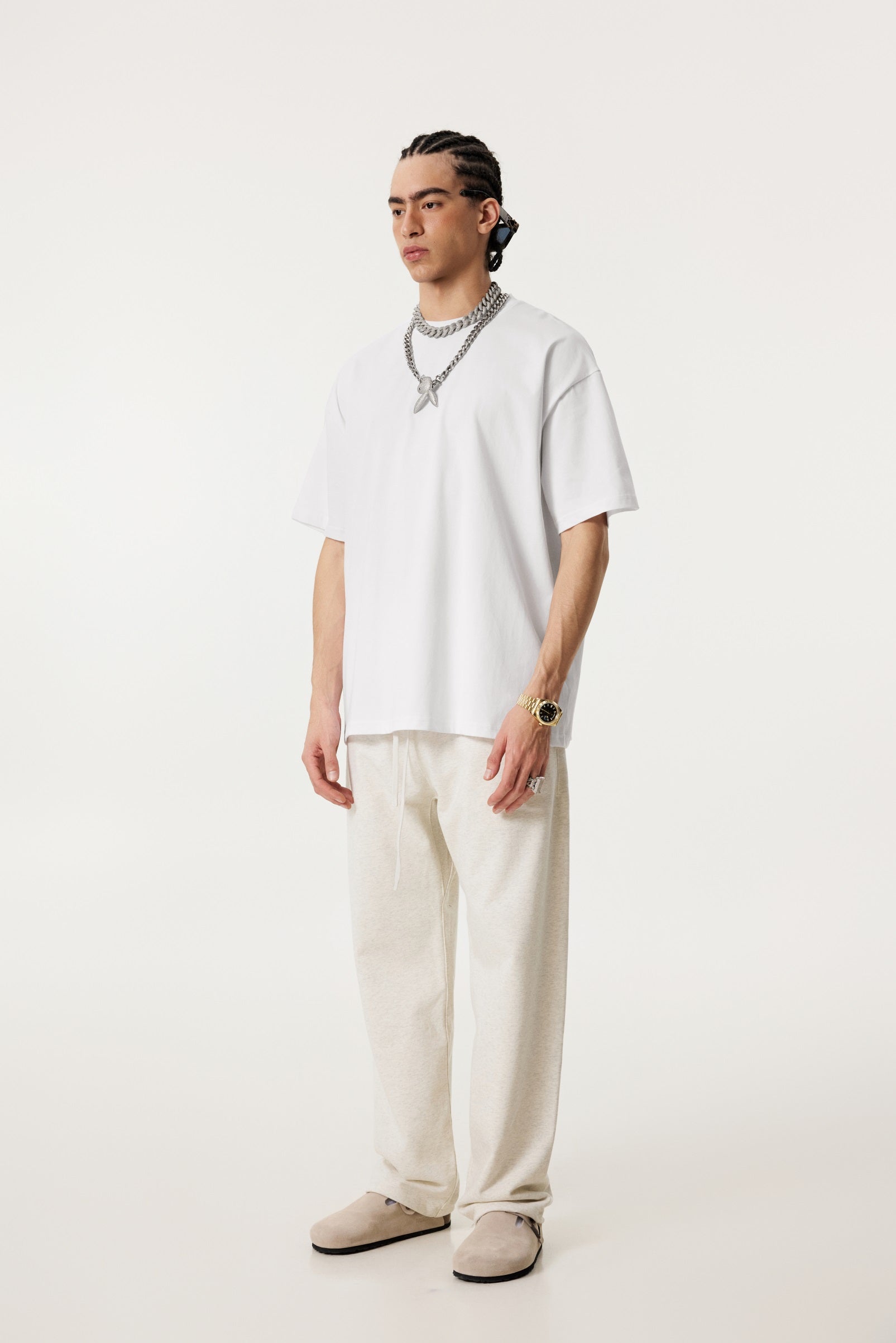 235GSM Women's 30-Color 4-Way Stretch Low-Shrink T-shirt  White