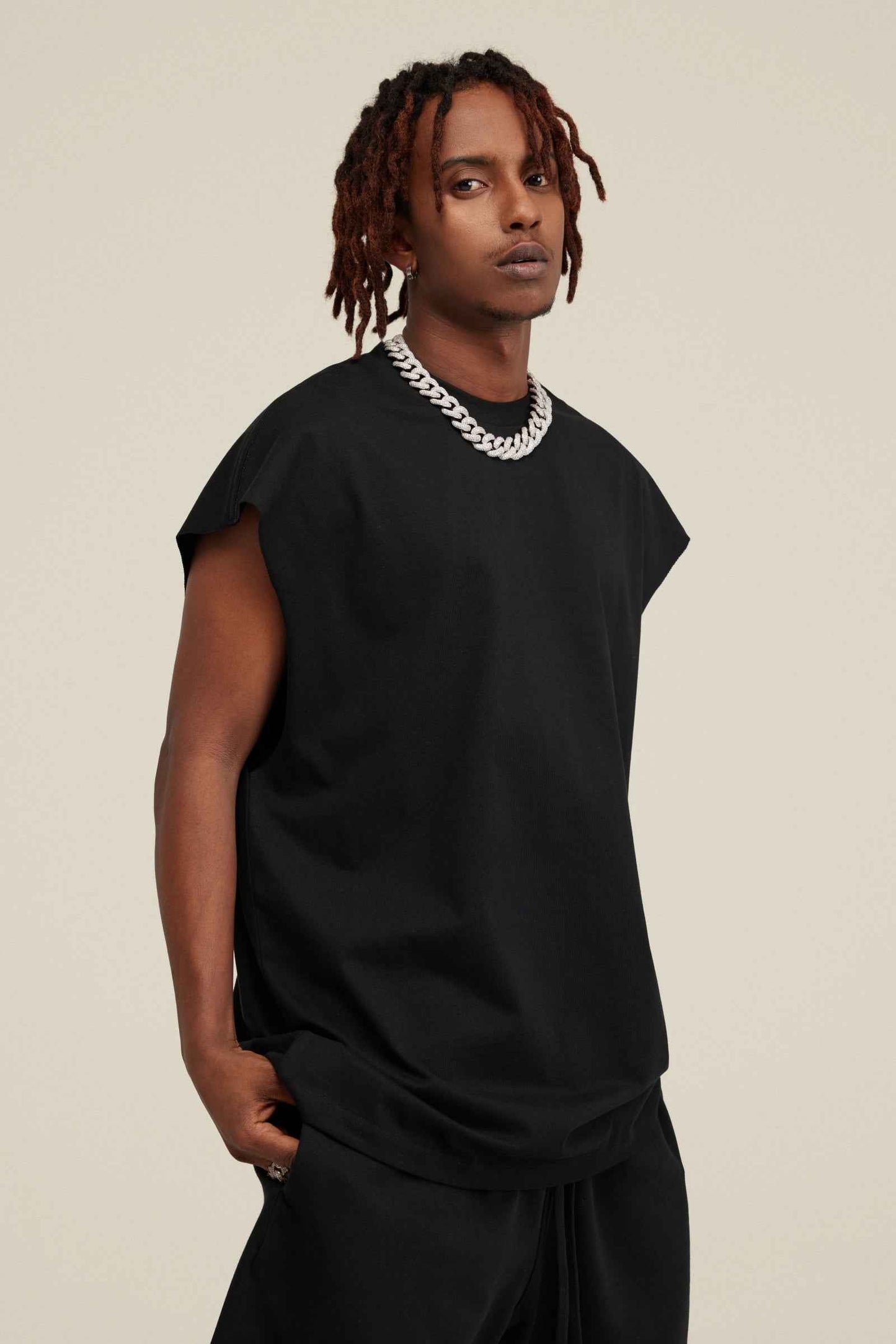305GSM Unisex Earth-Tone Muscle Tee