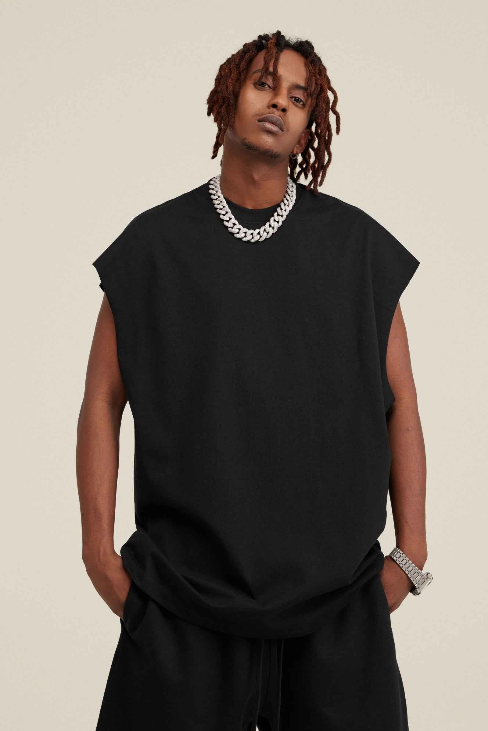 305GSM Unisex Earth-Tone Muscle Tee