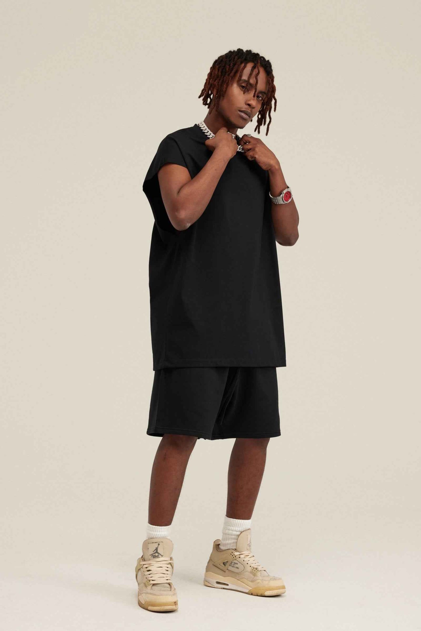 305GSM Unisex Earth-Tone Muscle Tee