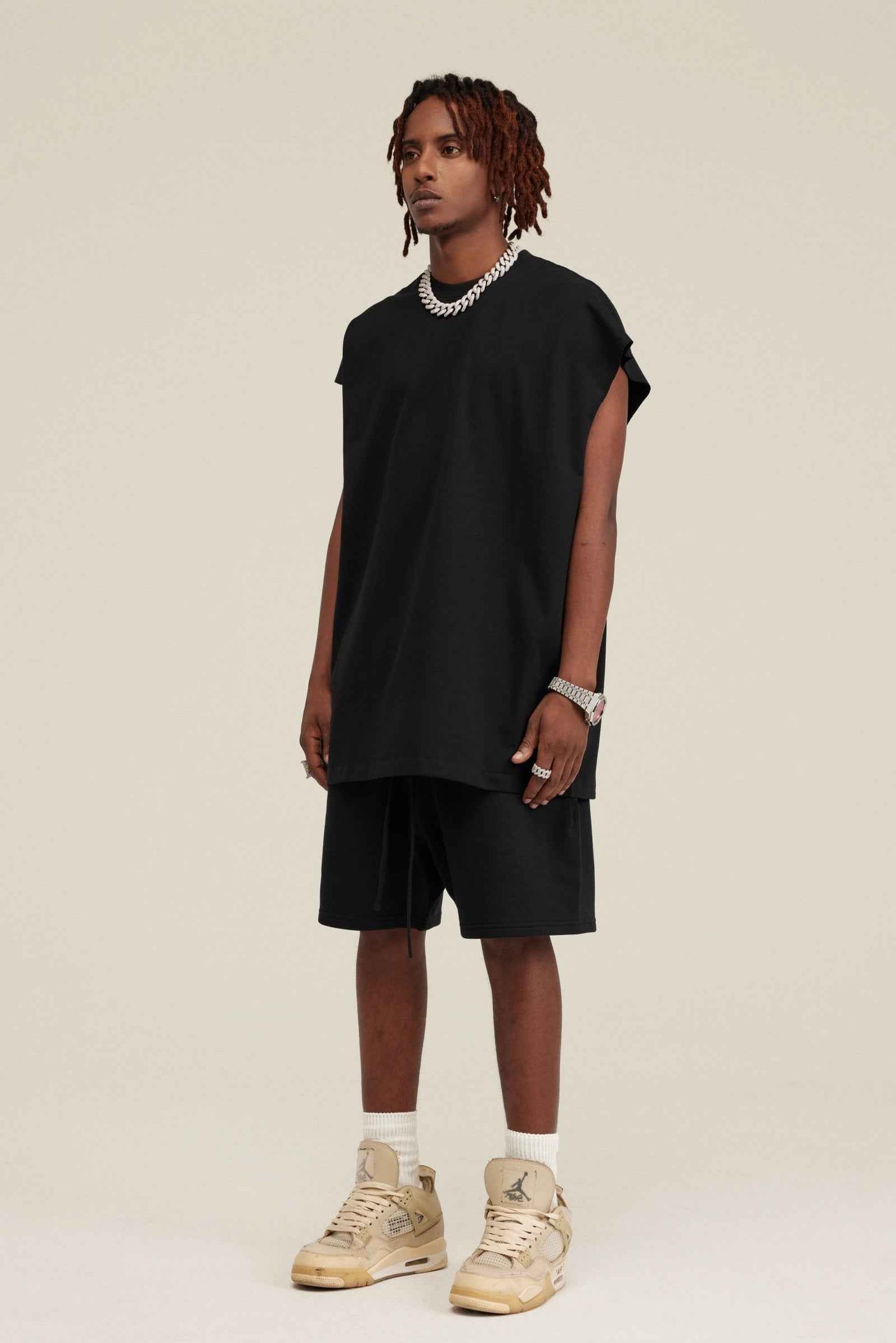 305GSM Unisex Earth-Tone Muscle Tee