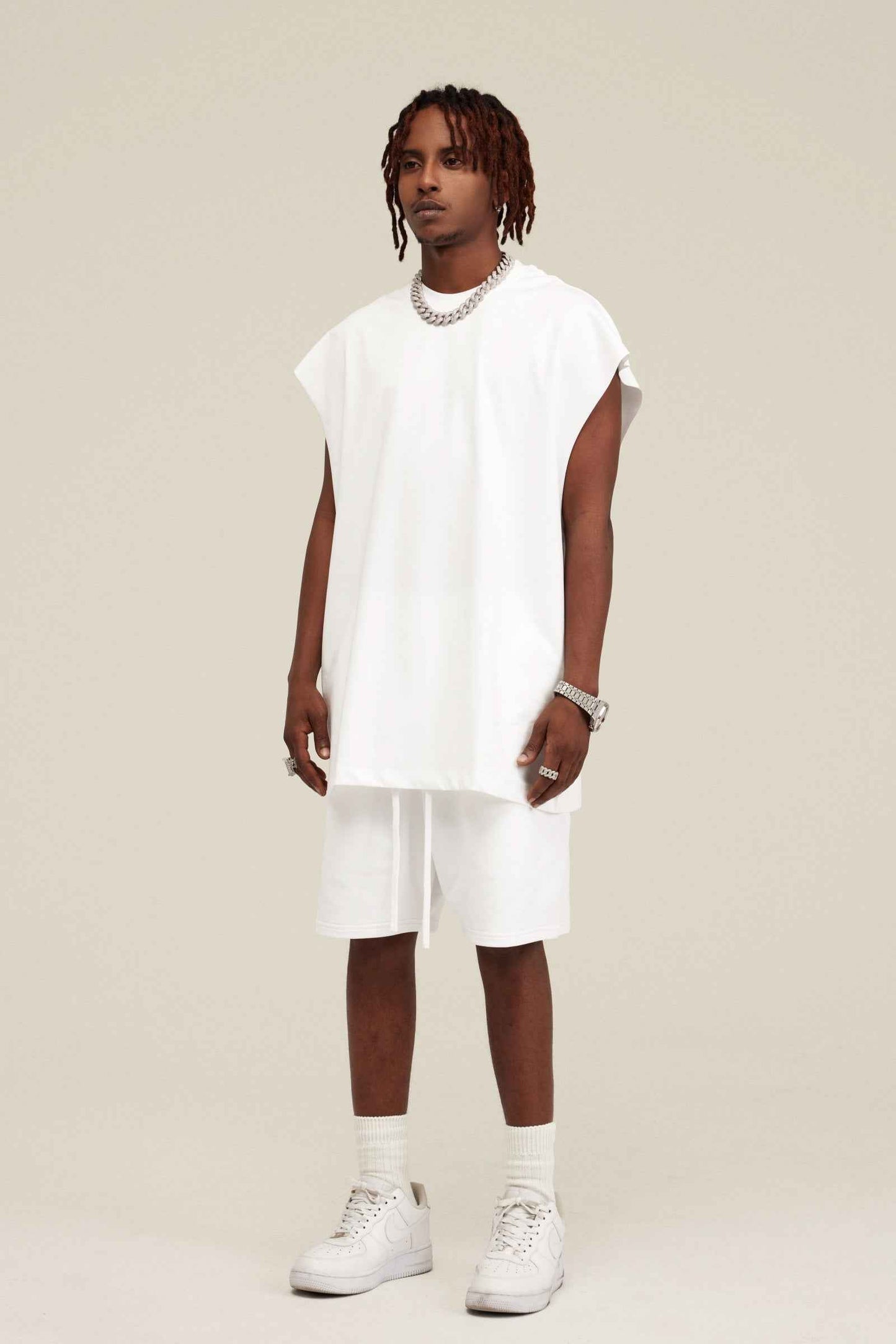 305GSM Unisex Earth-Tone Muscle Tee