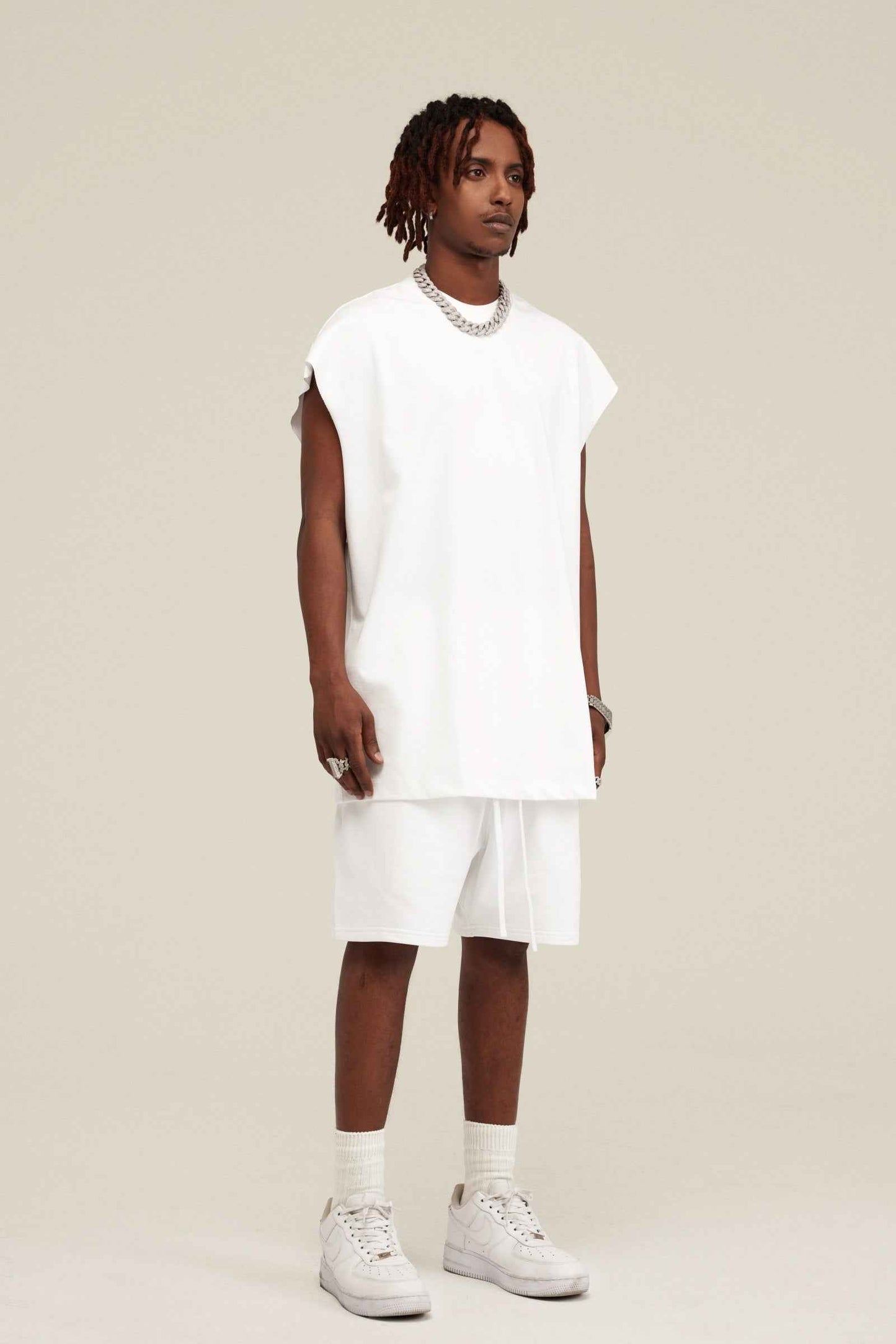 305GSM Unisex Earth-Tone Muscle Tee