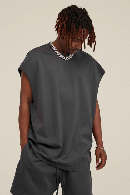 305GSM Unisex Earth-Tone Muscle Tee