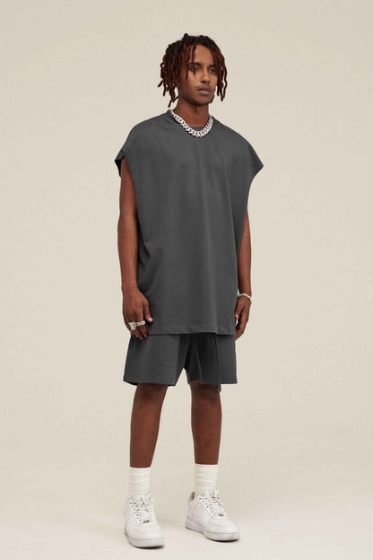 305GSM Unisex Earth-Tone Muscle Tee