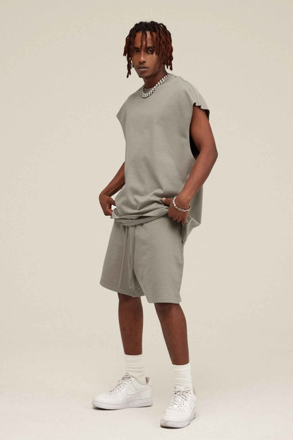 305GSM Unisex Earth-Tone Muscle Tee