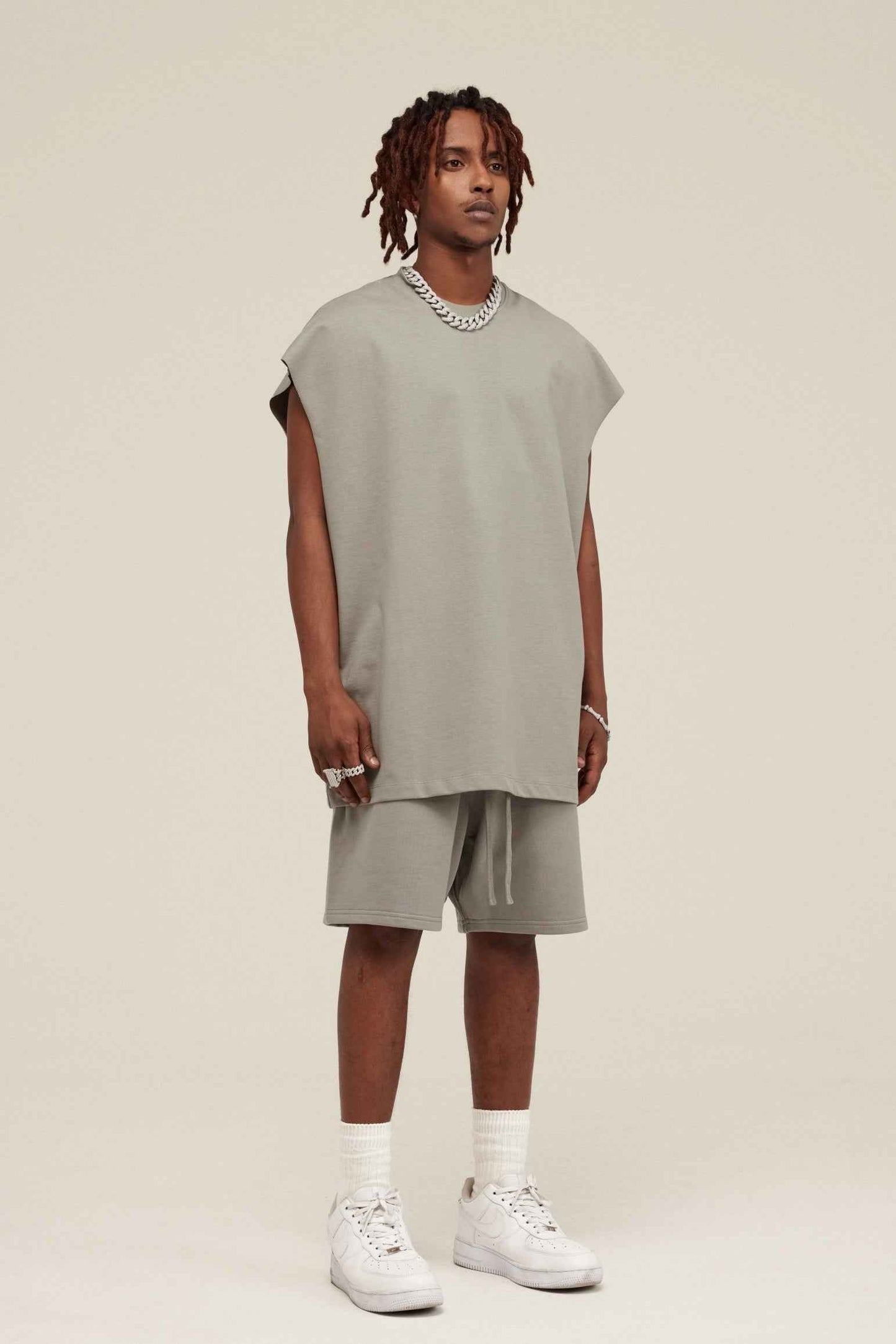305GSM Unisex Earth-Tone Muscle Tee