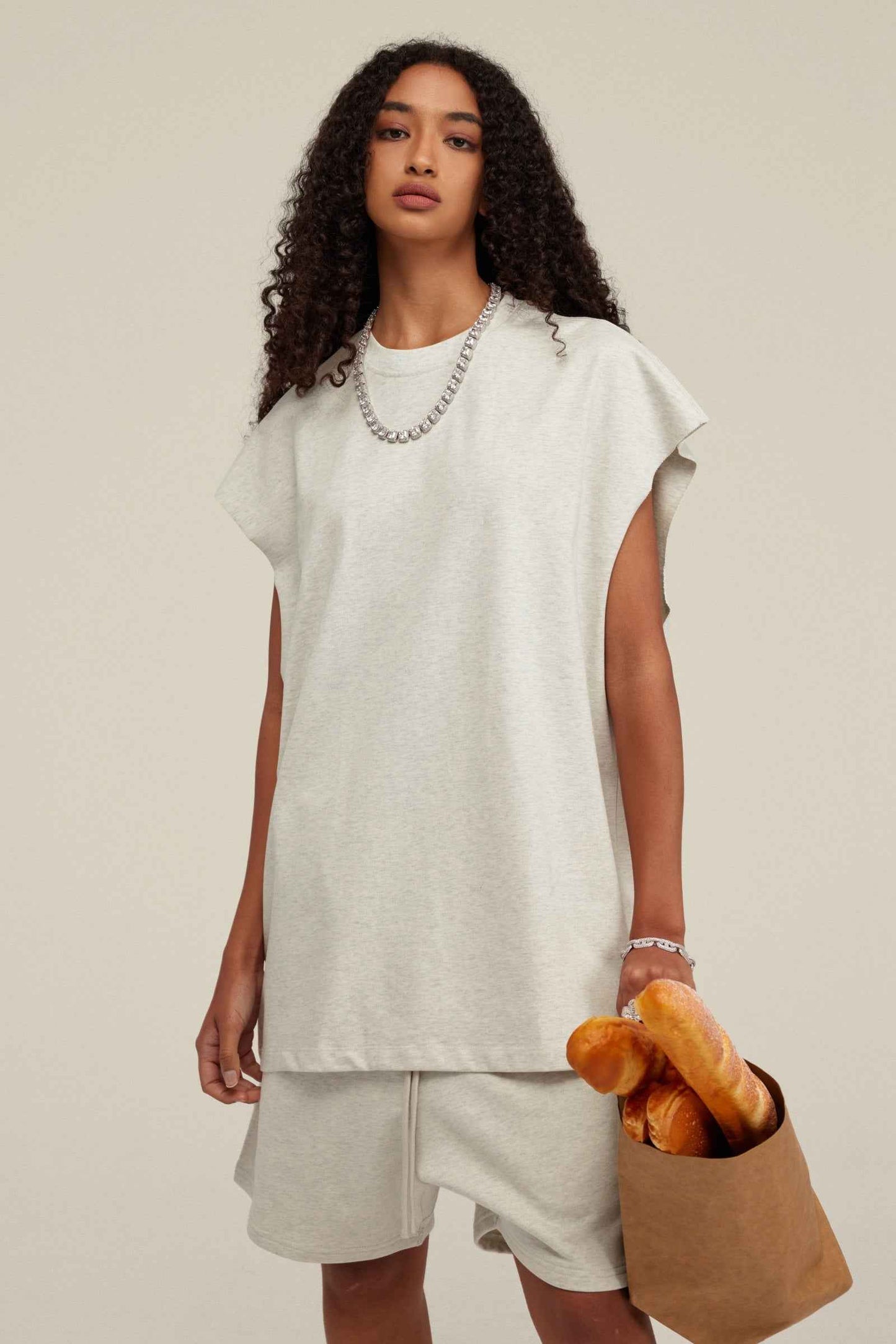 305GSM Unisex Earth-Tone Muscle Tee