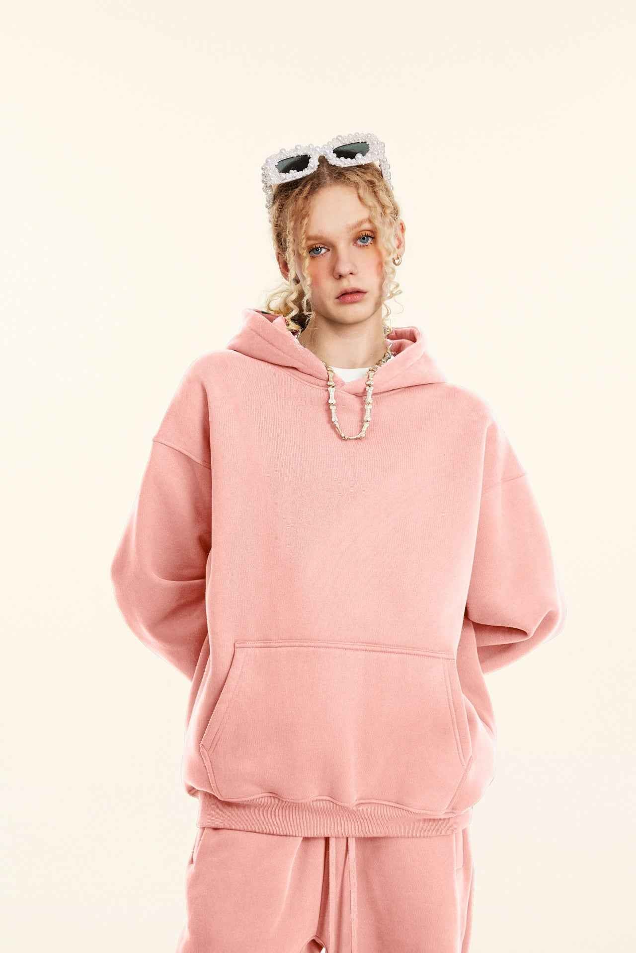 345GSM Women's Heavyweight Solid-Color Sweatshirt
