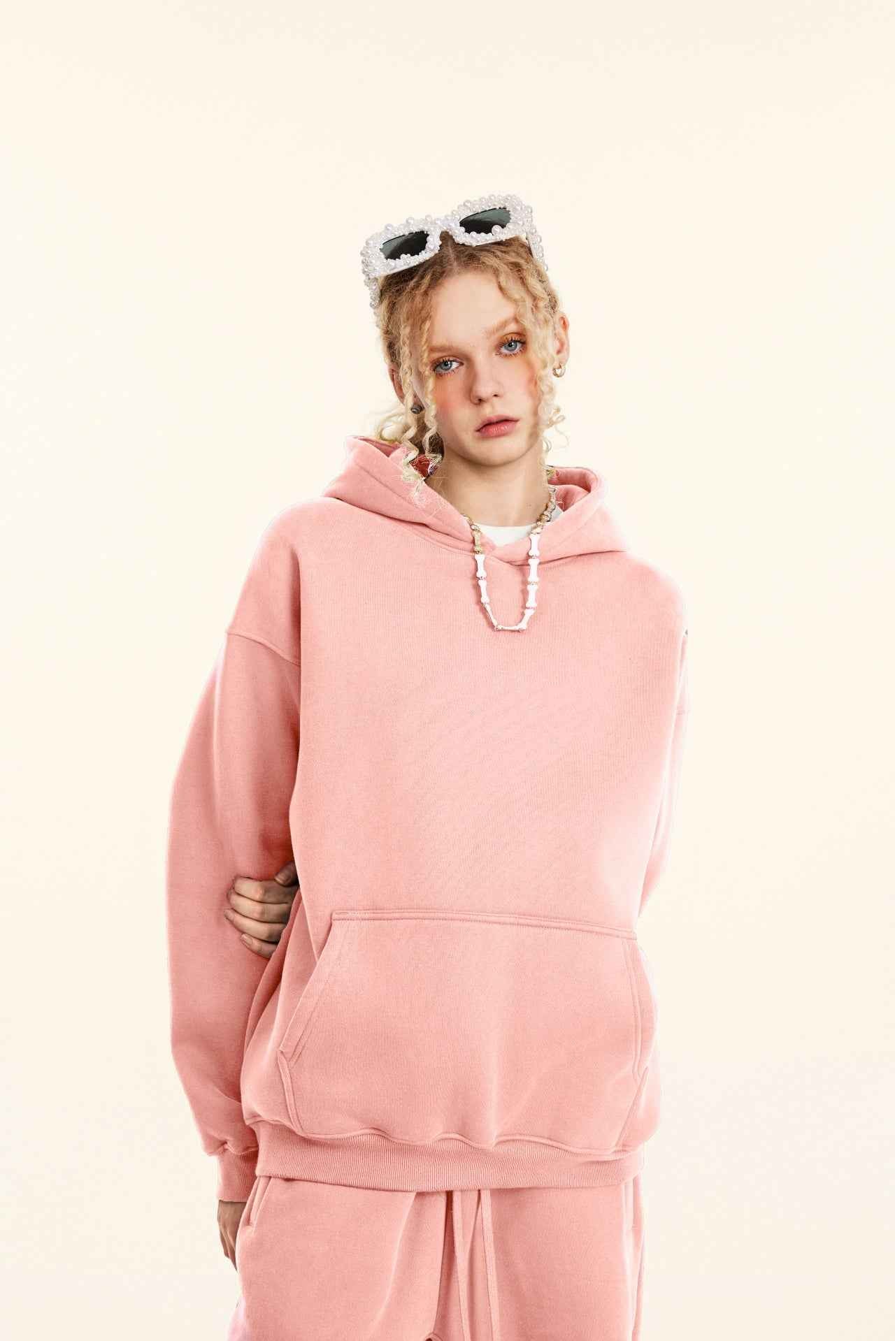 345GSM Women's Heavyweight Solid-Color Sweatshirt
