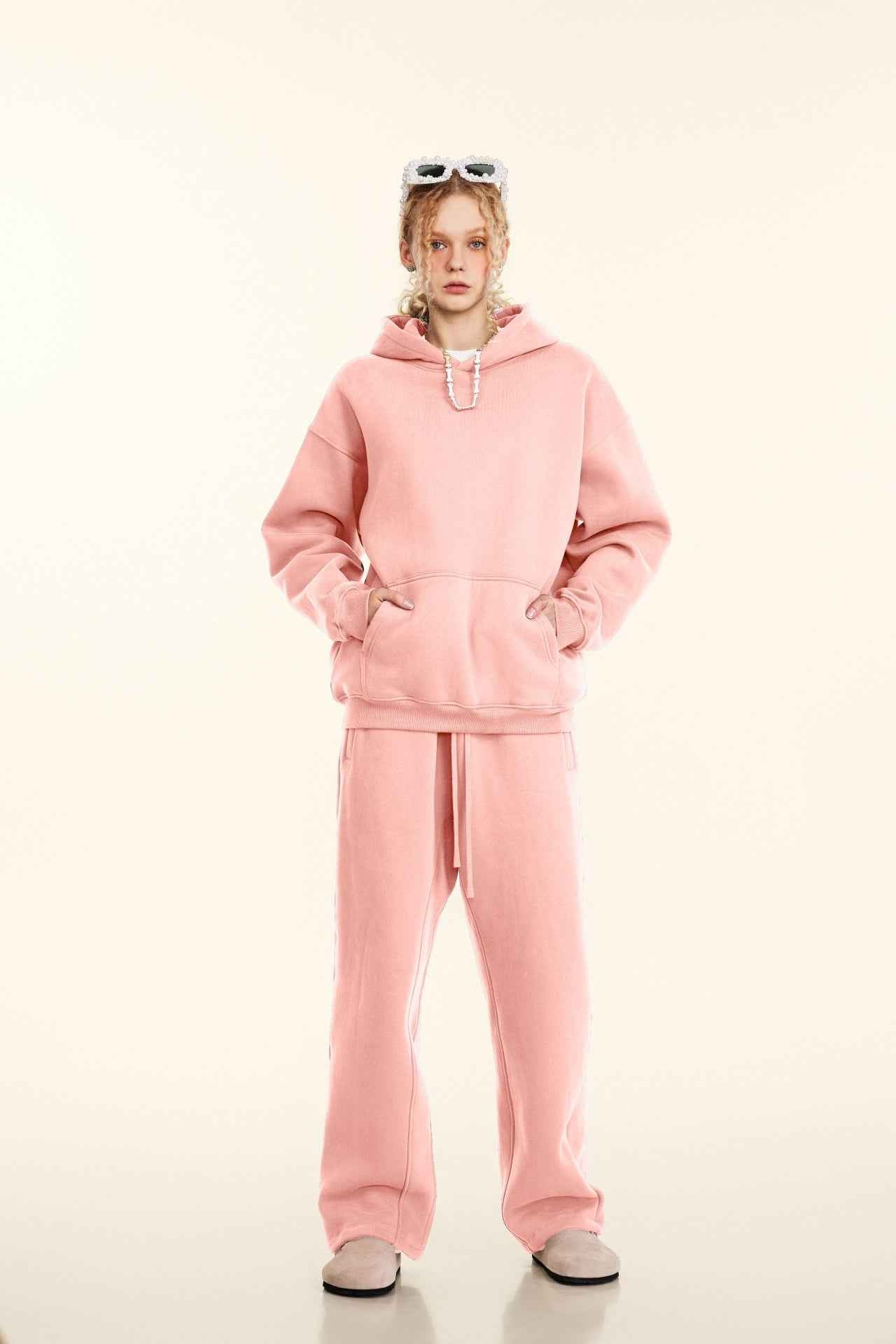 345GSM Women's Heavyweight Solid-Color Sweatshirt