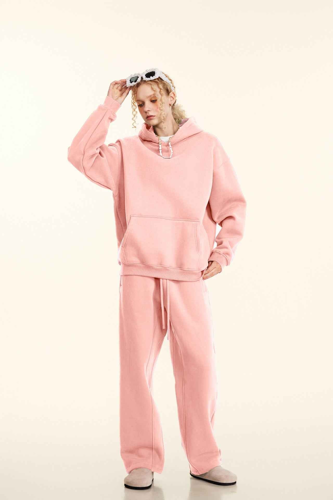 345GSM Women's Heavyweight Solid-Color Sweatshirt