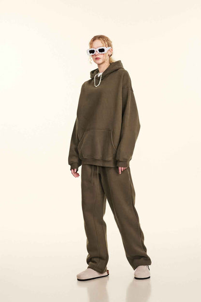 345GSM Women's Heavyweight Solid-Color Sweatshirt