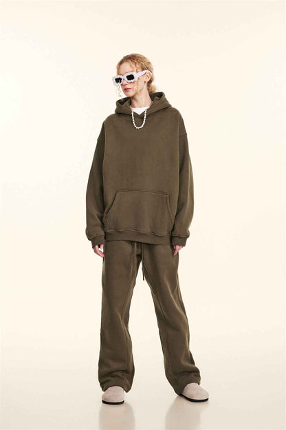 345GSM Women's Heavyweight Solid-Color Sweatshirt