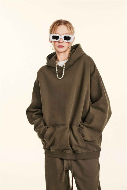 345GSM Women's Heavyweight Solid-Color Sweatshirt
