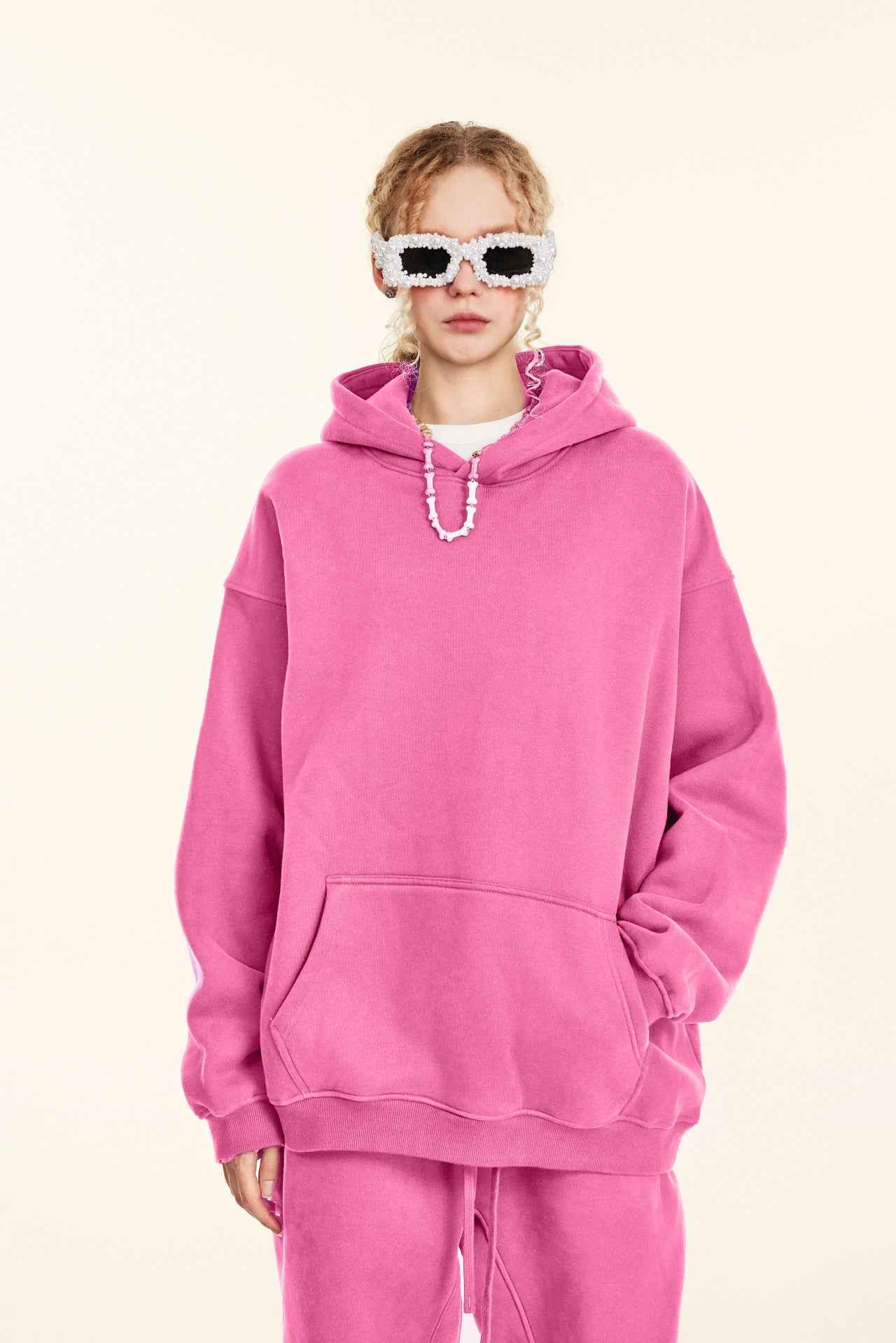 345GSM Women's Heavyweight Solid-Color Sweatshirt