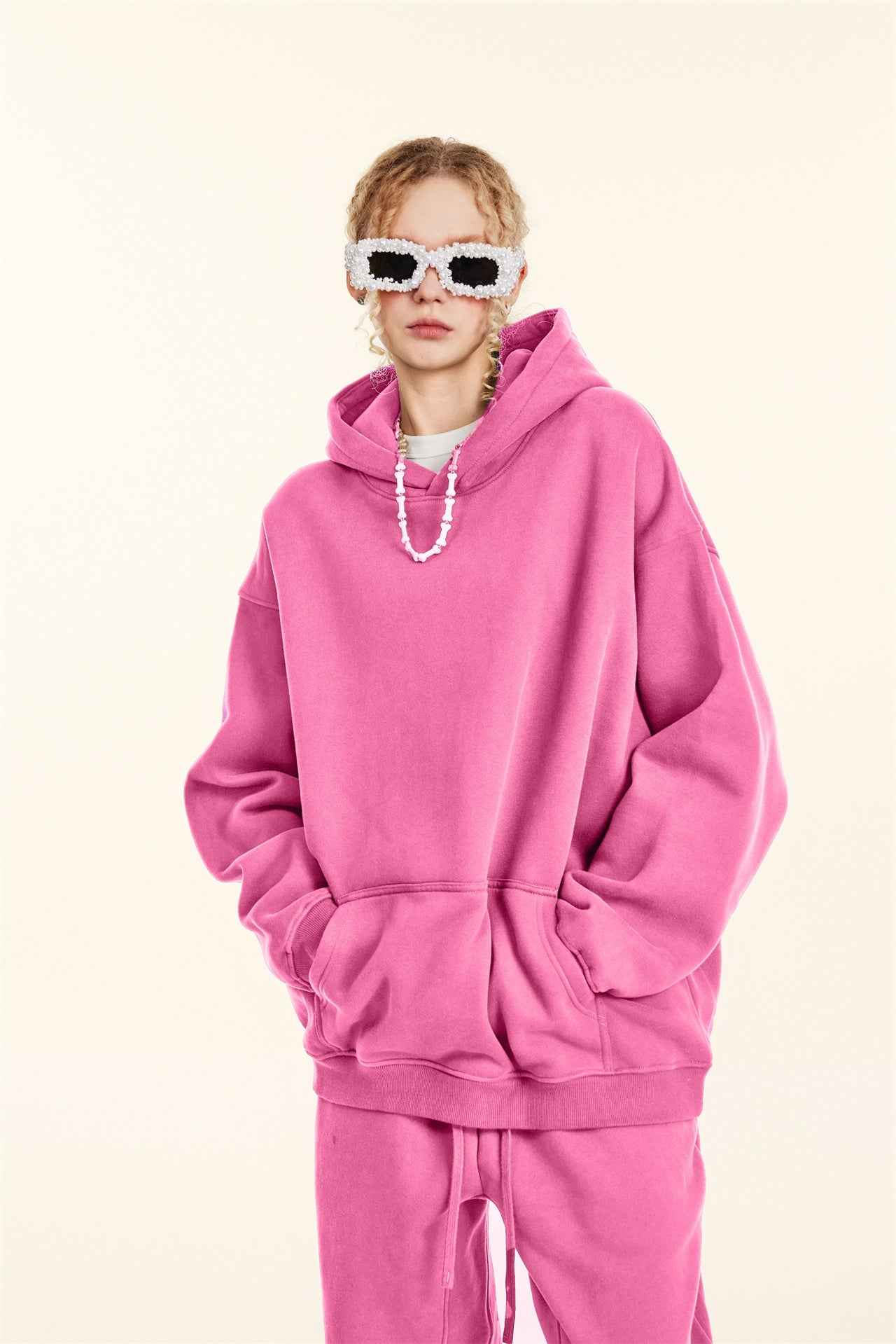 345GSM Women's Heavyweight Solid-Color Sweatshirt