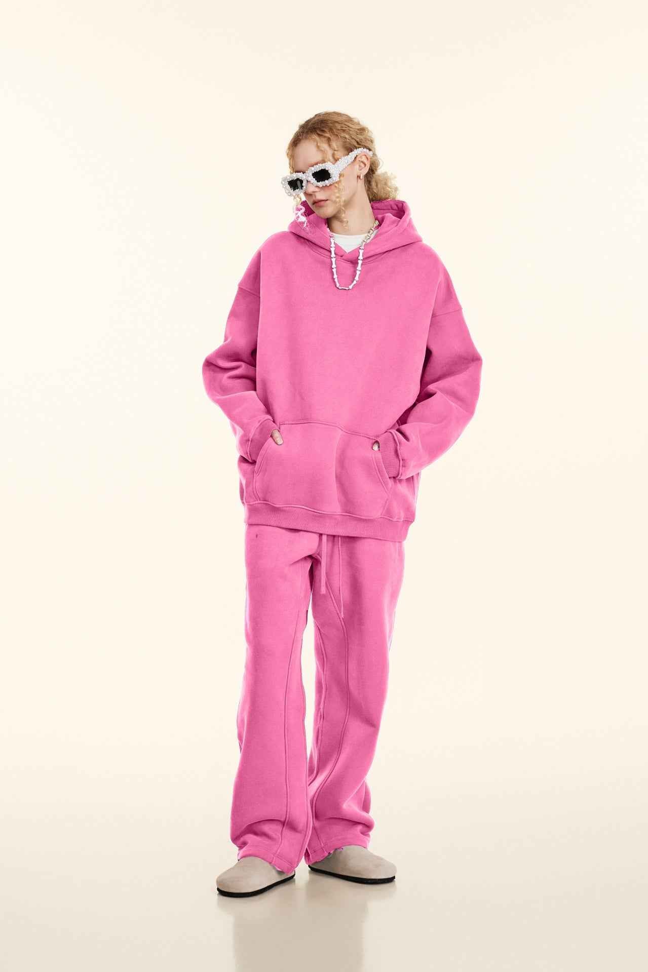 345GSM Women's Heavyweight Solid-Color Sweatshirt