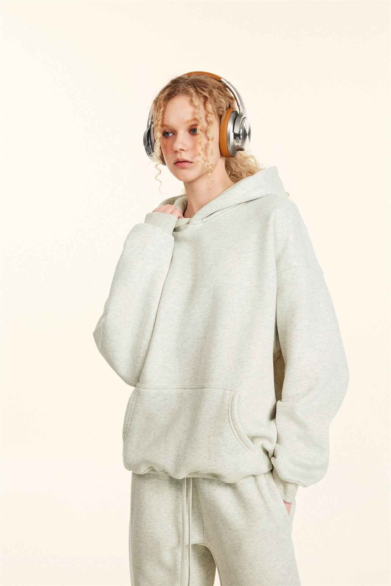 345GSM Women's Heavyweight Solid-Color Sweatshirt