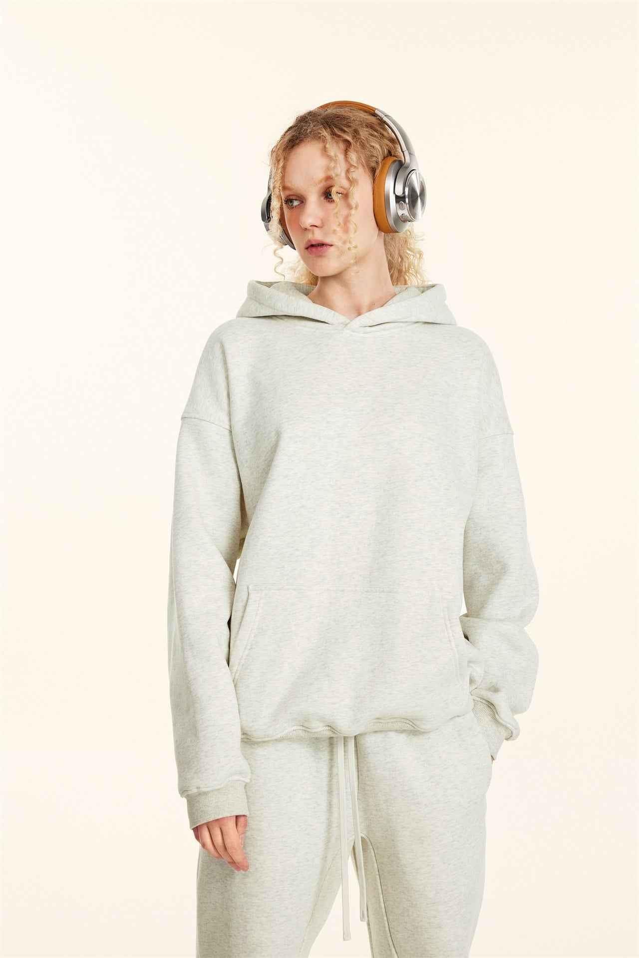 345GSM Women's Heavyweight Solid-Color Sweatshirt
