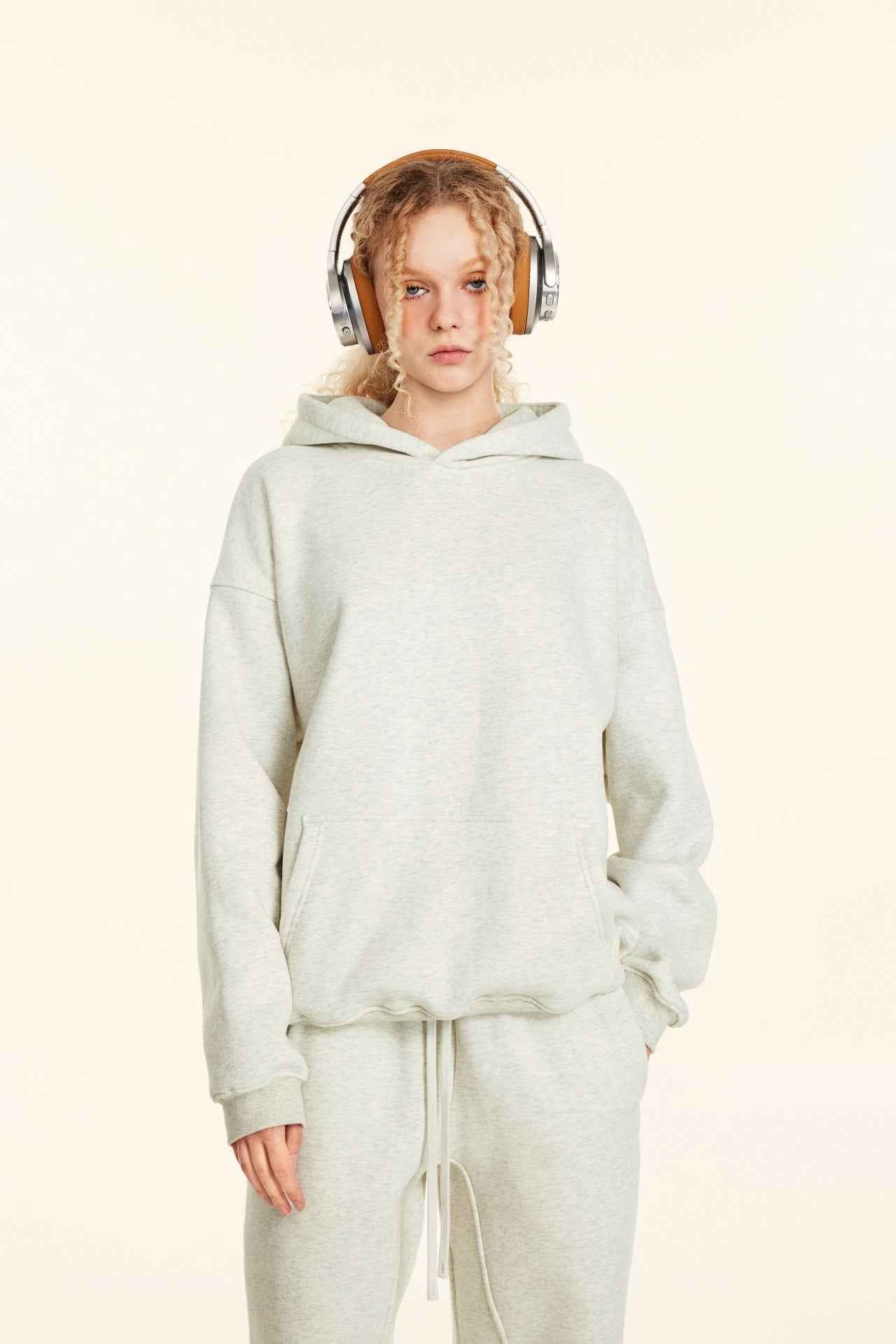 345GSM Women's Heavyweight Solid-Color Sweatshirt