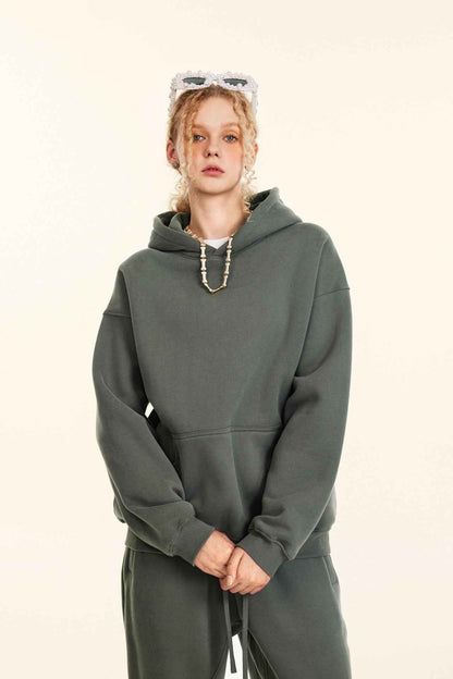 345GSM Women's Heavyweight Solid-Color Sweatshirt