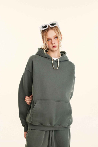 345GSM Women's Heavyweight Solid-Color Sweatshirt