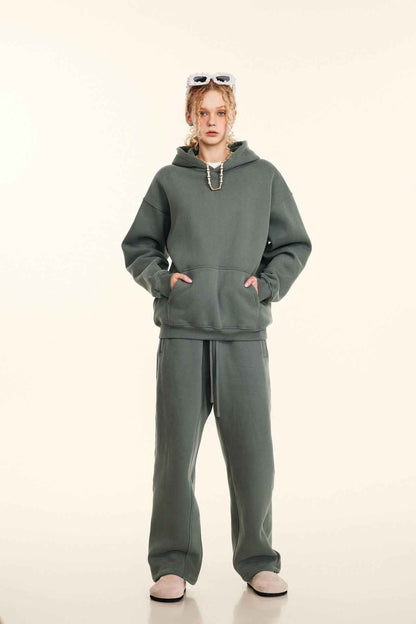 345GSM Women's Heavyweight Solid-Color Sweatshirt