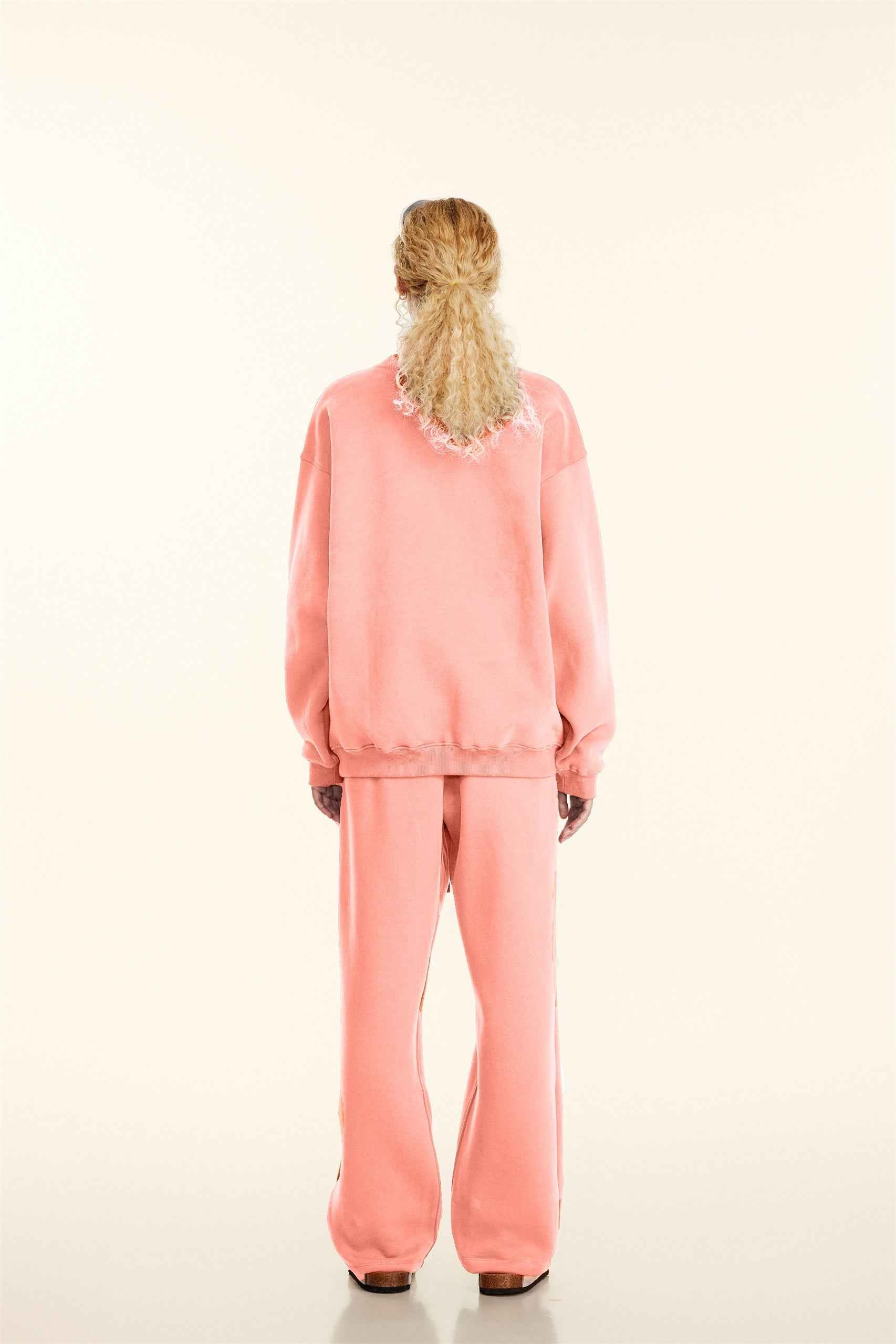 345GSM Women’s Solid-Color Crew Neck  Relaxed Fit Sweatshirt