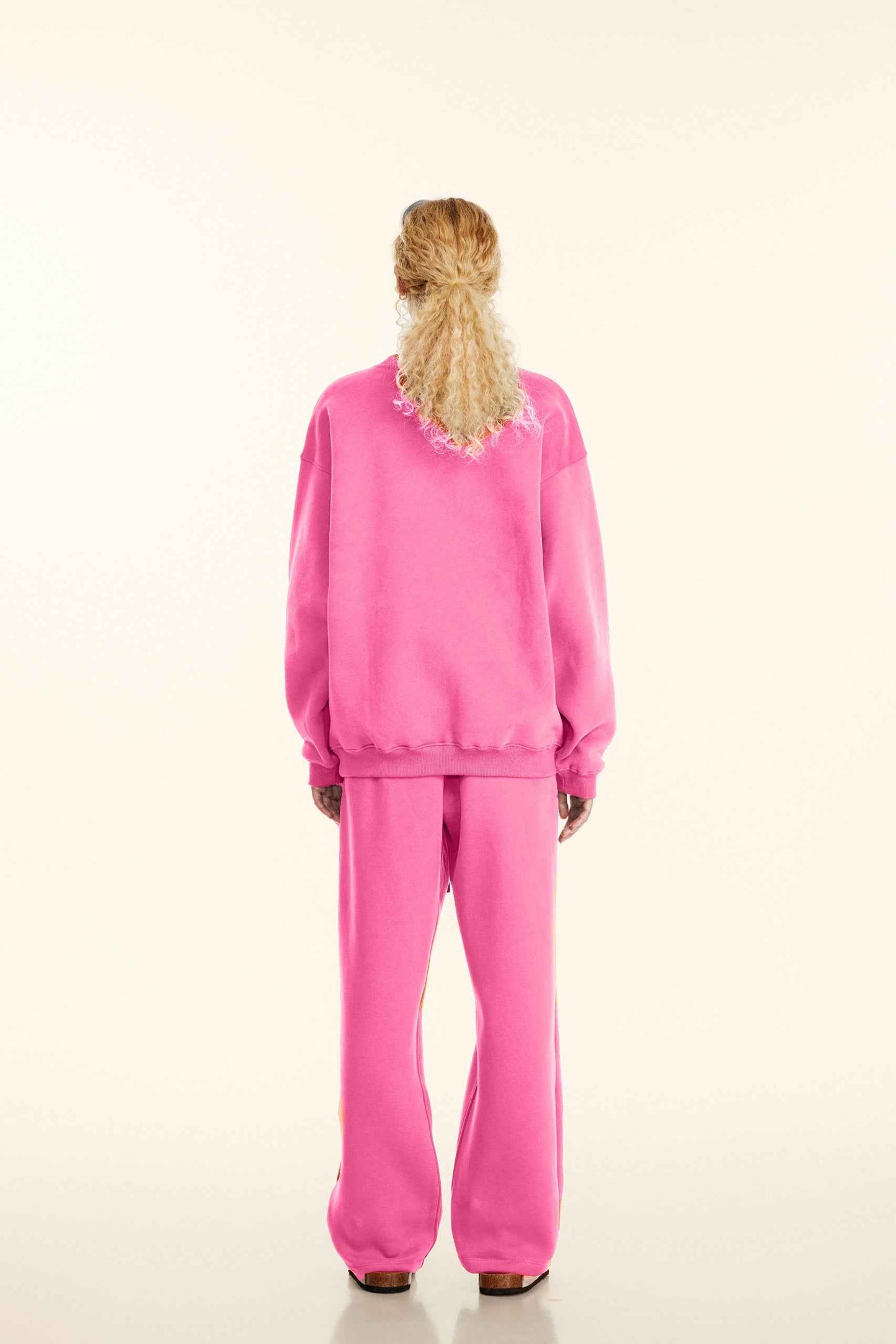 345GSM Women’s Solid-Color Crew Neck  Relaxed Fit Sweatshirt