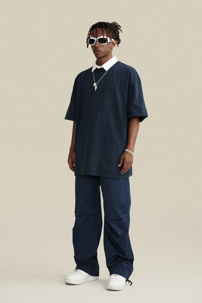 260GSM Unisex Heavyweight Re-Washed Distressed Crew Tee